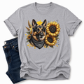 German Shepherd Sunflower Graphic Tee