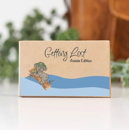 The Getting Lost Aussie Edition Adventure Card Game. Purchase yours from Coffee and Moo NZ.
