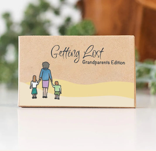 Grandparents "getting lost" adventure card game. A fun, interactive card game packed with offline adventures for grandparents and grandkids. 30 double sided activity + direction cards. Grab yours from Coffee and Moo NZ.