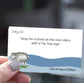 Discover rural NZ with the Getting Lost Kiwi Out of Town card game. Image shows text " stop for a treat at the next dairy with a TIP TOP sign. there is 15 direction + activity cards. grab yours from coffee and moo NZ.