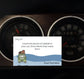 Image features a card from the Getting Lost Road Trip Edition Adventure Card Game with the text " count the pieces of rubbish in your car, Drive north that many km's". The pack features 26 direction + activity cards. Grab yours for your next road trip from Coffee and Moo NZ.