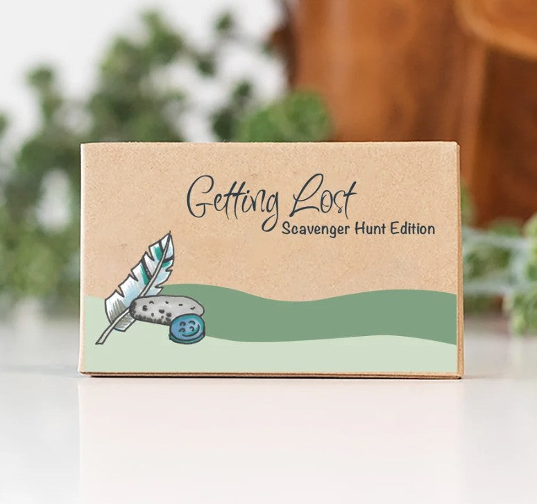 The Getting Lost Scavenger Hunt Edition is the ultimate sanity-saving hack to get the kids outside, ignite their imaginations, and turn any local park, backyard, or neighborhood into an unpredictable playground of unexpected adventures, features 30 direction + activity cards, shop now at Coffee and Moo NZ.
